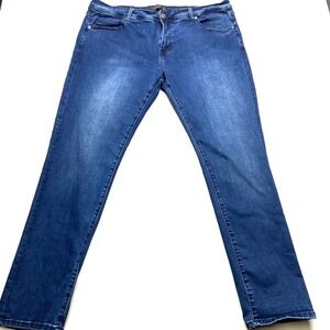 Liverpool Jeans Men's 42x34 Blue Denim Cotton Mid Rise 5-Pocket Straight Leg